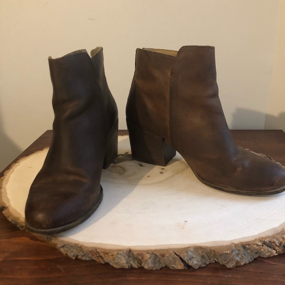 Rustic Brown Leather Boots